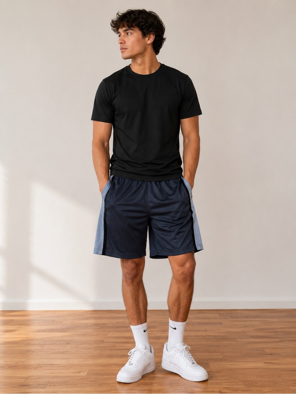 And1 Men's Charcoal Basketball Athletic Shorts Size Large